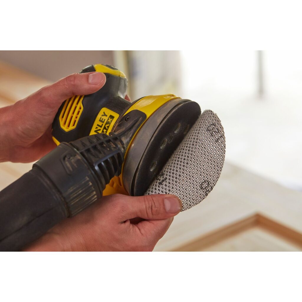 Lixadeira Roto Orbital 125mm 20V com Bateria e Carregador Stanley - SCS220D1S-BR