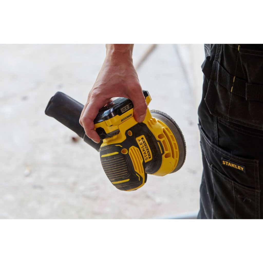Lixadeira Roto Orbital 125mm 20V com Bateria e Carregador Stanley - SCS220D1S-BR