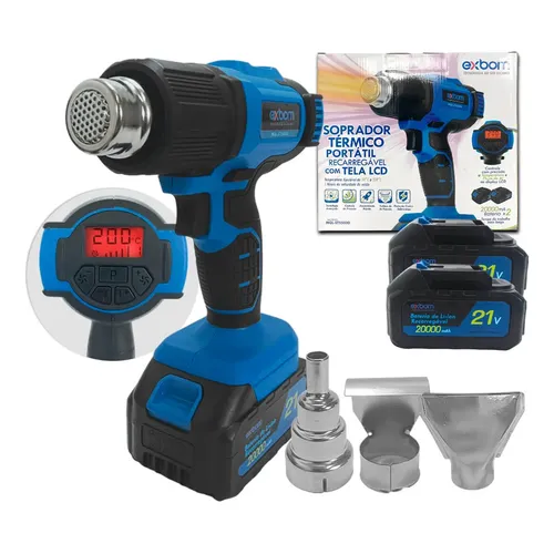 Soprador Térmico Portátil Com Display 21v